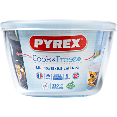Pyrex Ovenschaal met deksel Cook&freez 12 x 8.5 cm 60 cl 5